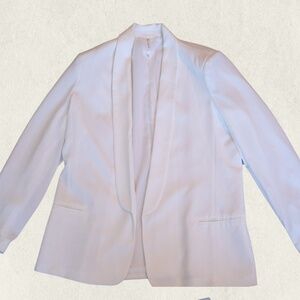 *Never Worn* Nordstrom - Mural White Tuxedo Lapel Women's Jacket in XL